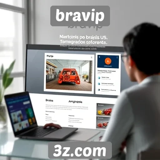 interface do site bravip melhora a navegação do usuário